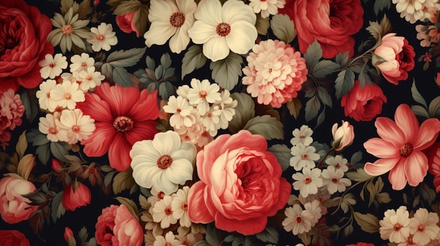 Arrière-plan floral vintage