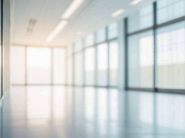 Arrière-plan flou clair d'une salle de bureau