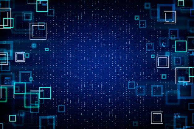 Arrière-plan flou de code binaire