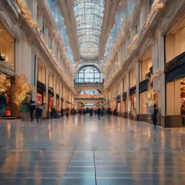 Arrière-plan flou dans un grand magasin