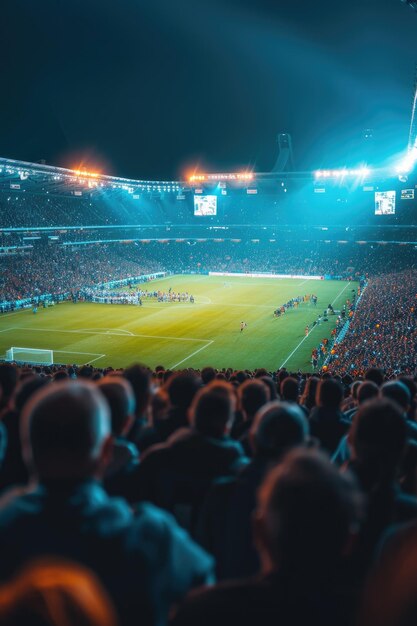 Photo arrière-plan flou de la foule de l'arène sportive