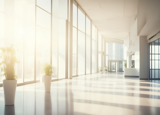 Arrière-plan flou Le hall d'un bureau ou d'un établissement médical