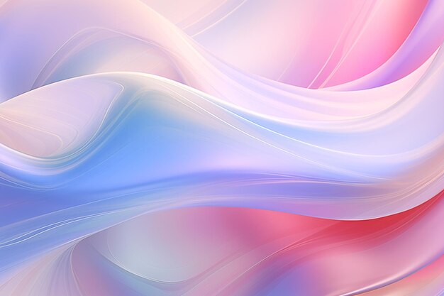 Photo arrière-plan fluide brillant pastel style holographique couleurs générative ai