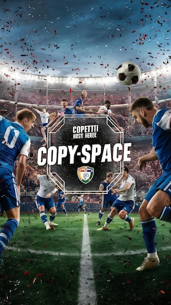 Arrière-plan de football avec un espace de copie au milieu