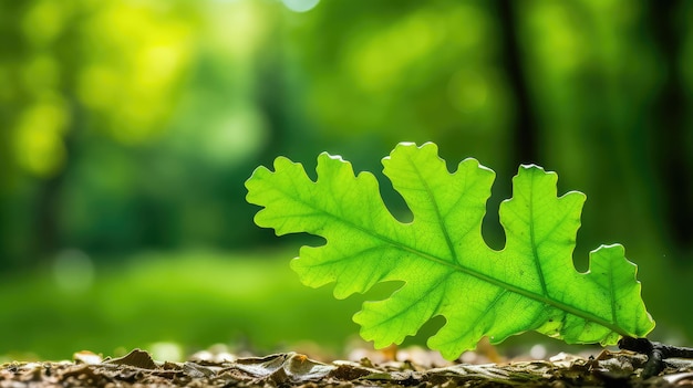 En arrière-plan, la forêt est verte et vibrante.