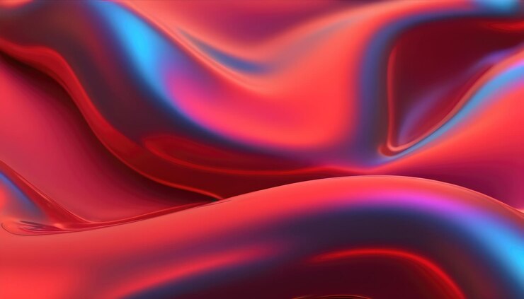 Arrière-plan de forme métallique holographique de couleur fluide et lisse abstrait
