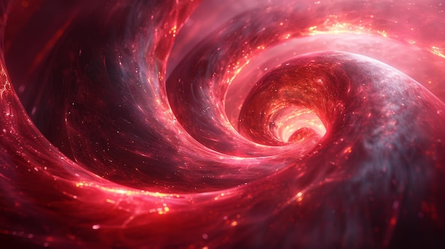 arrière-plan en forme de spirale rouge brillante en 3D