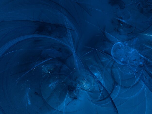 arrière-plan fractal abstrait bleu illustration de rendu 3D