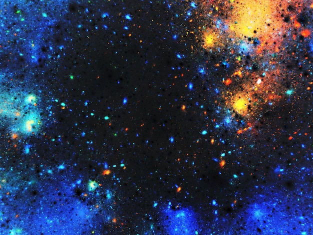 Photo arrière-plan fractal abstrait bleu illustration de rendu 3d