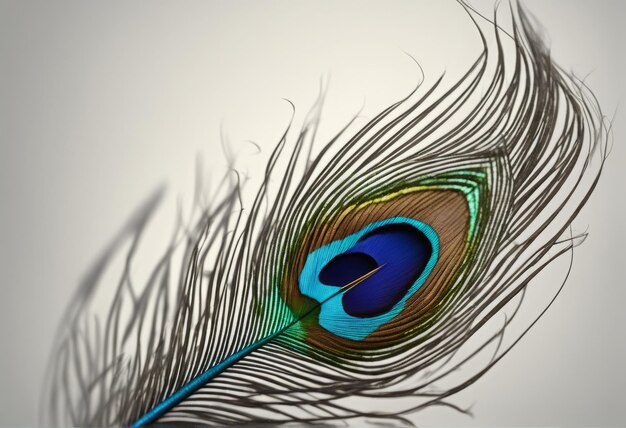 Arrière-plan fractal abstrait avec un motif créatif arrière-plan abstrait avec des plumes bleues et blanches