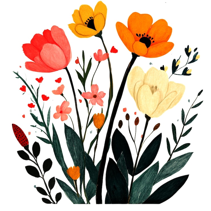 Photo un arrière-plan frais de printemps avec des fleurs en fleurs