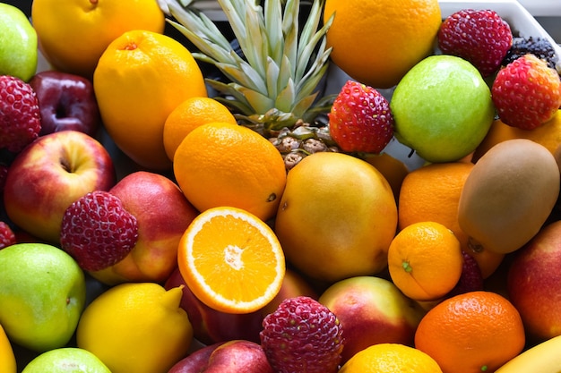 arrière-plan de fruits frais
