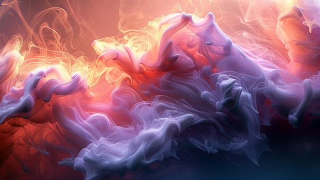 Photo arrière-plan de fumée liquide couleur rose magenta couleur pourpre couleur d'encre mouvement dynamique fond résumé