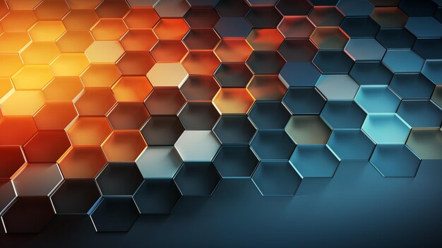 Arrière-plan futuriste abstrait avec des hexagones