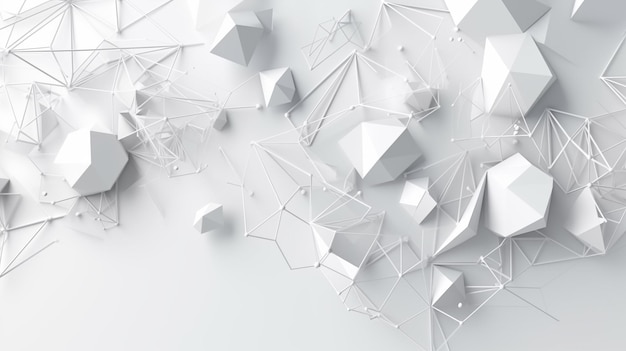 Arrière-plan géométrique abstrait blanc et gris Concept de conception Bannière de mise en page Web décorative