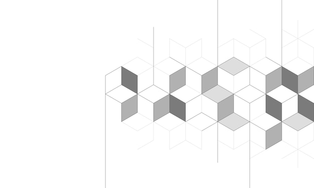 Arrière-plan géométrique abstrait avec des blocs isométriques en forme de polygone