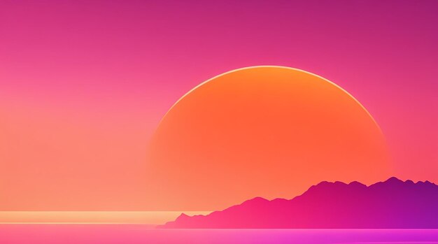 Arrière-plan gradient inspiré du coucher de soleil