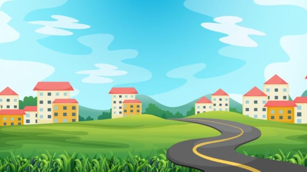 Arrière-plan graphique du village