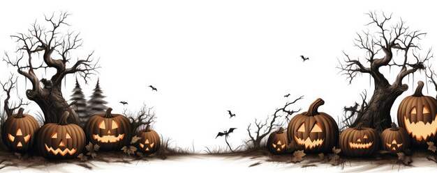 Arrière-plan d'Halloween avec des objets d'Helloween