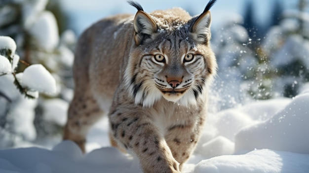 Arrière-plan de haute qualité du lynx eurasien