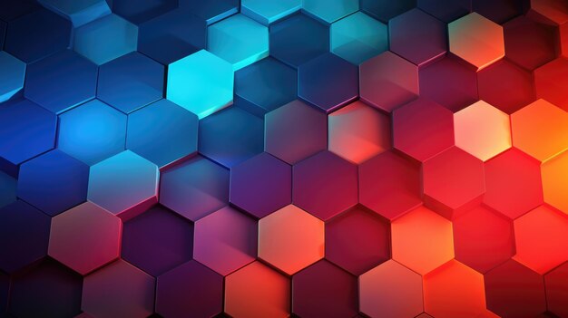 Arrière-plan hexagonal abstrait Concept futuriste et technologique Créé avec la technologie d'IA générative