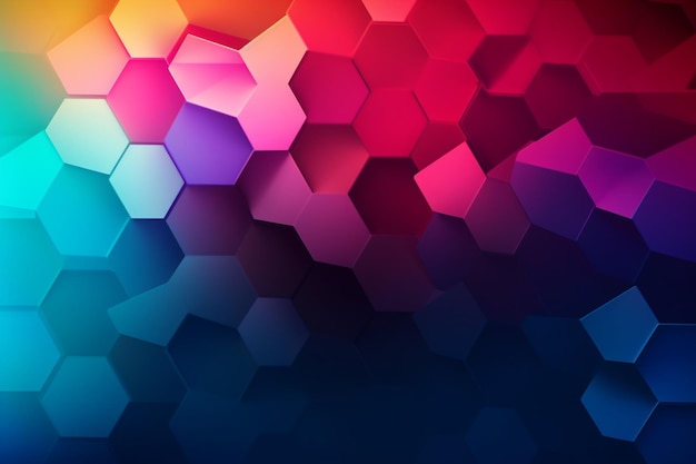 Arrière-plan hexagonal en gradient