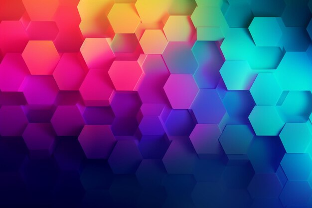 Photo arrière-plan hexagonal en gradient