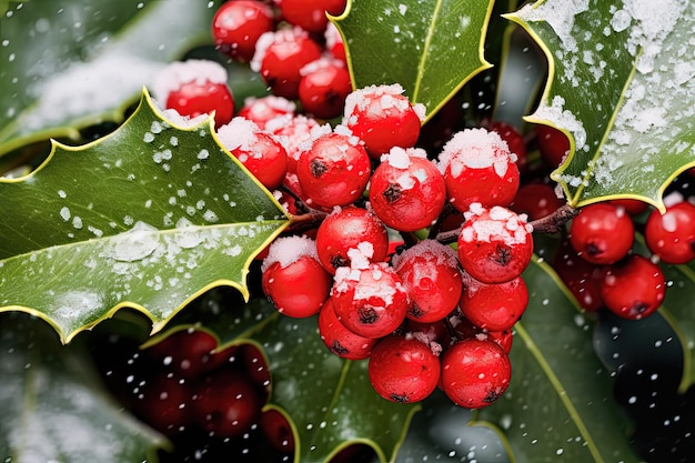 Arrière-plan d'hiver de baies rouges gratuites