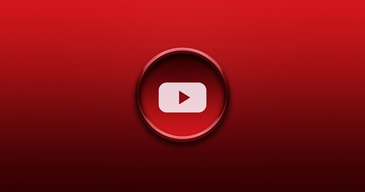 Photo arrière-plan de l'icône du logo en verre youtube