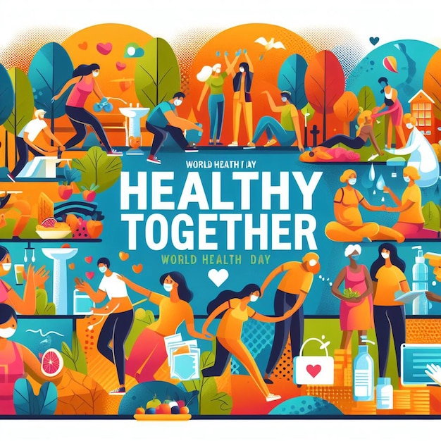 Arrière-plan de l'image de la Journée mondiale de la santé