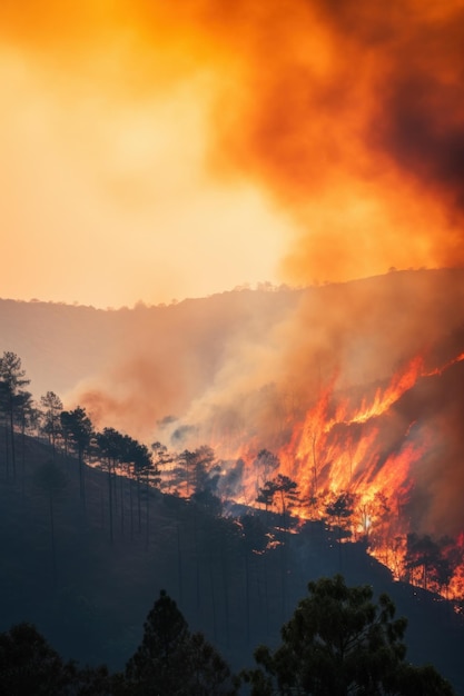 Arrière-plan des incendies forestiers