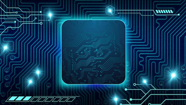 Arrière-plan d'intelligence artificielle avec carte de circuit imprimé