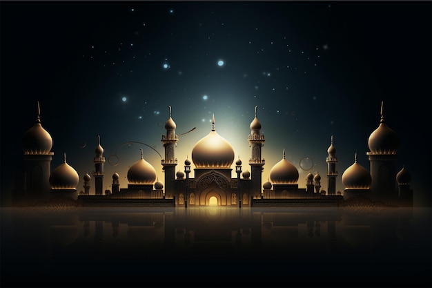 Arrière-plan islamique approprié pour les félicitations d'Eid Fitr