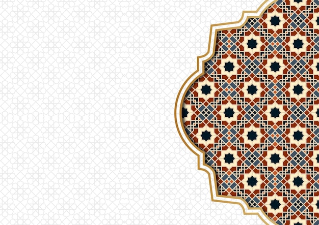 Arrière-plan islamique gris arabe Mois sacré musulman Ramadan Kareem Banner de papier peint de la mosquée