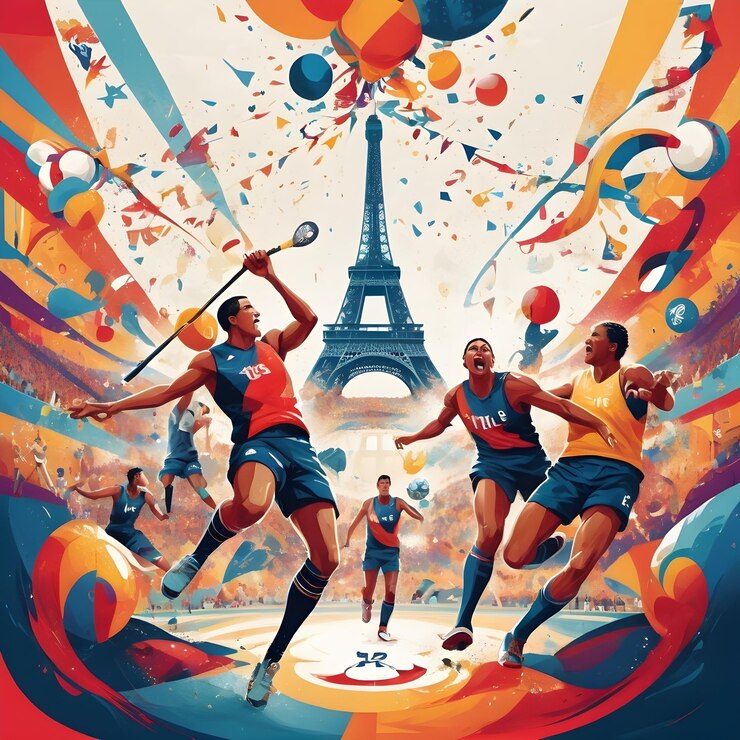 Photo arrière-plan des jeux olympiques de paris