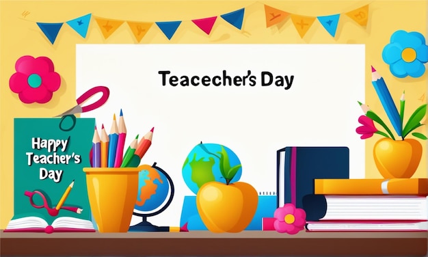 Arrière-plan joyeux jour des enseignants
