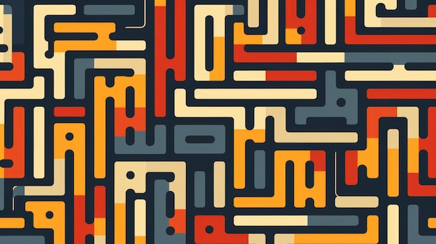 Arrière-plan de labyrinthe abstrait généré par l'IA Image