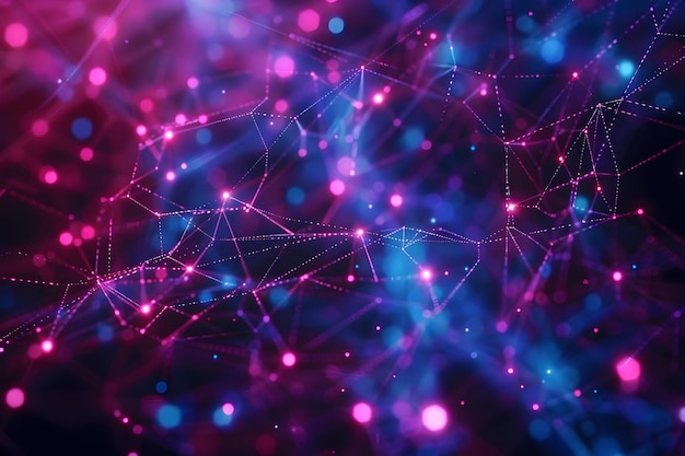 Arrière-plan avec des lignes rose et bleue brillantes