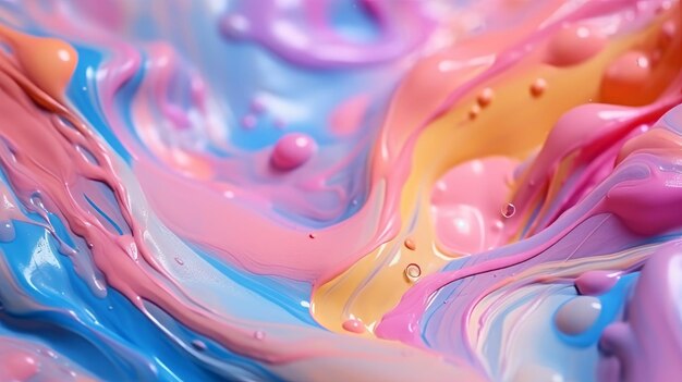 Arrière-plan liquide avec des couleurs pastel gomme