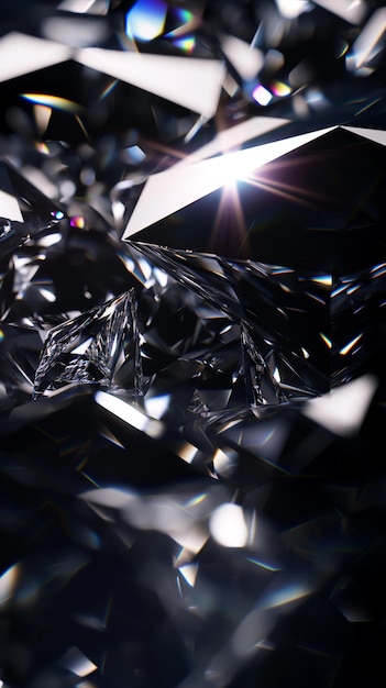 Photo arrière-plan en macro-diamant brillant