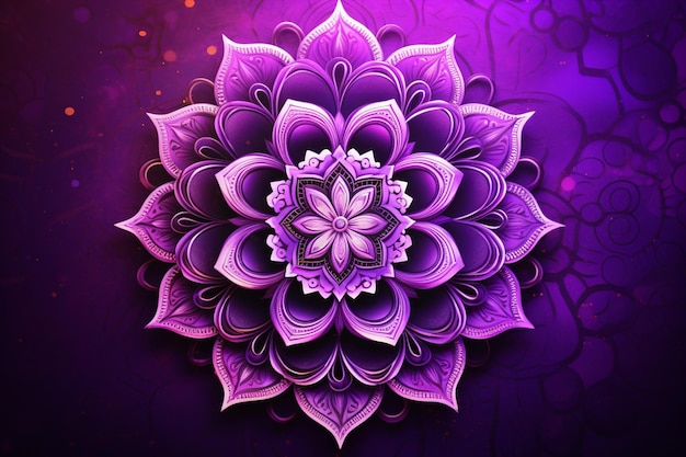 Arrière-plan mandala violet avec des détails délicats