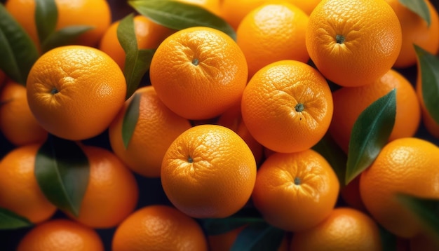 arrière-plan de mandarines oranges réalistes non pelées posées l'une sur l'autre