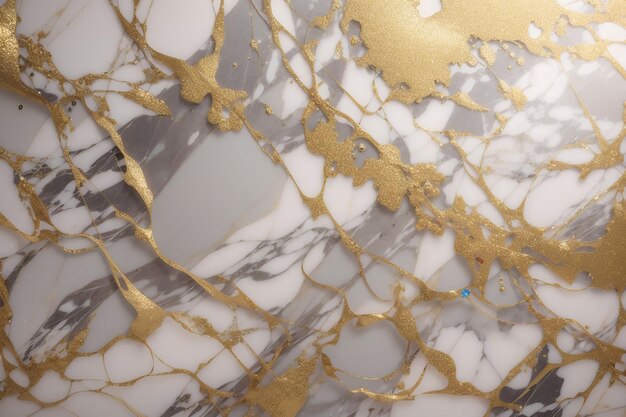 Arrière-plan en marbre élégant avec des paillettes dorées