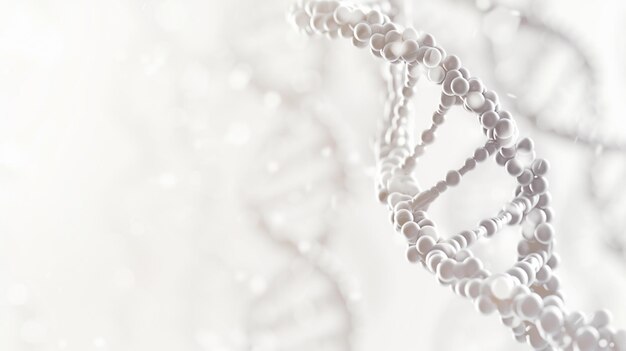 Photo arrière-plan médical de l'adn biotechnologie gène de l'hélice blanc arrière-plan futuriste
