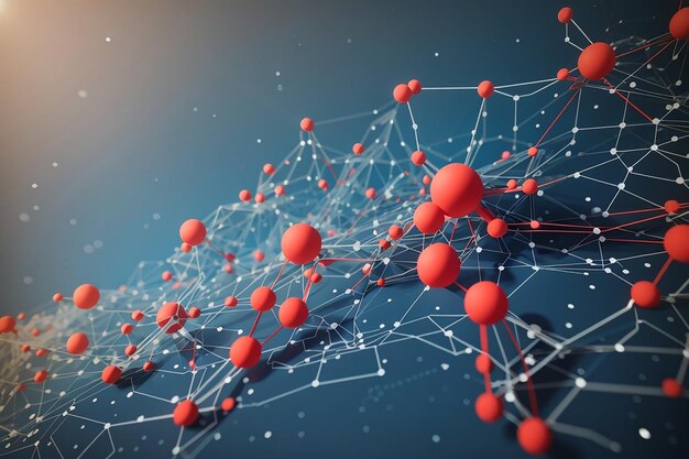 Arrière-plan moderne des lignes et des points de connexion