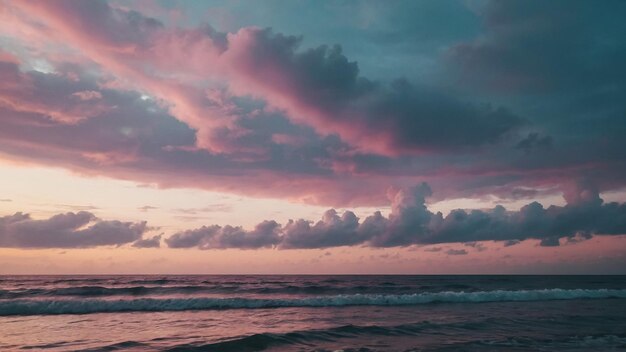 Photo arrière-plan à motif de ciel rose