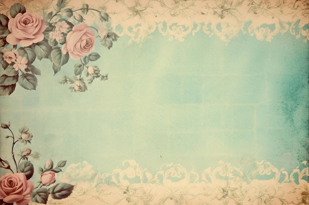 Photo arrière-plan de motif floral vintage