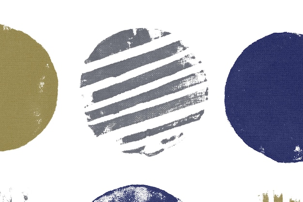 Arrière-plan à motif png circulaire avec des impressions en blocs bleus DIY