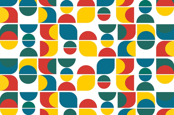 Photo arrière-plan à motifs colorés avec style abstrait
