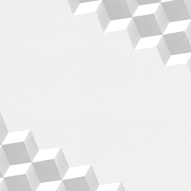 Arrière-plan à motifs cubiques en papier blanc 3D